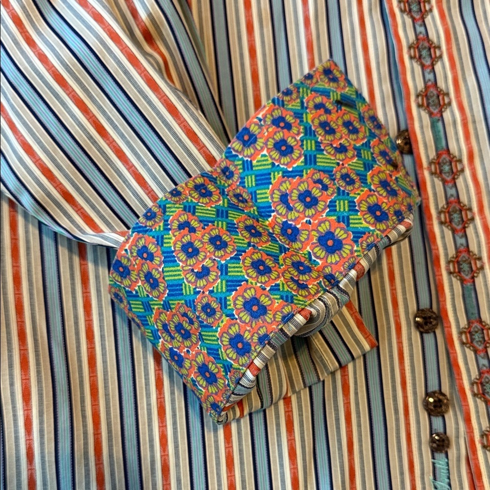 Robert Graham Multicolor Striped Button Down Shirt - Picture 3 of 11